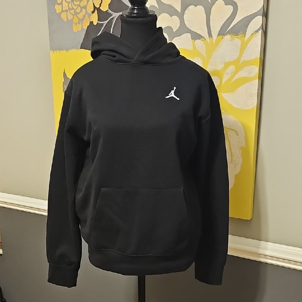NWOT - Nike Big Boys Black Hoodie with White Jumpman Logo